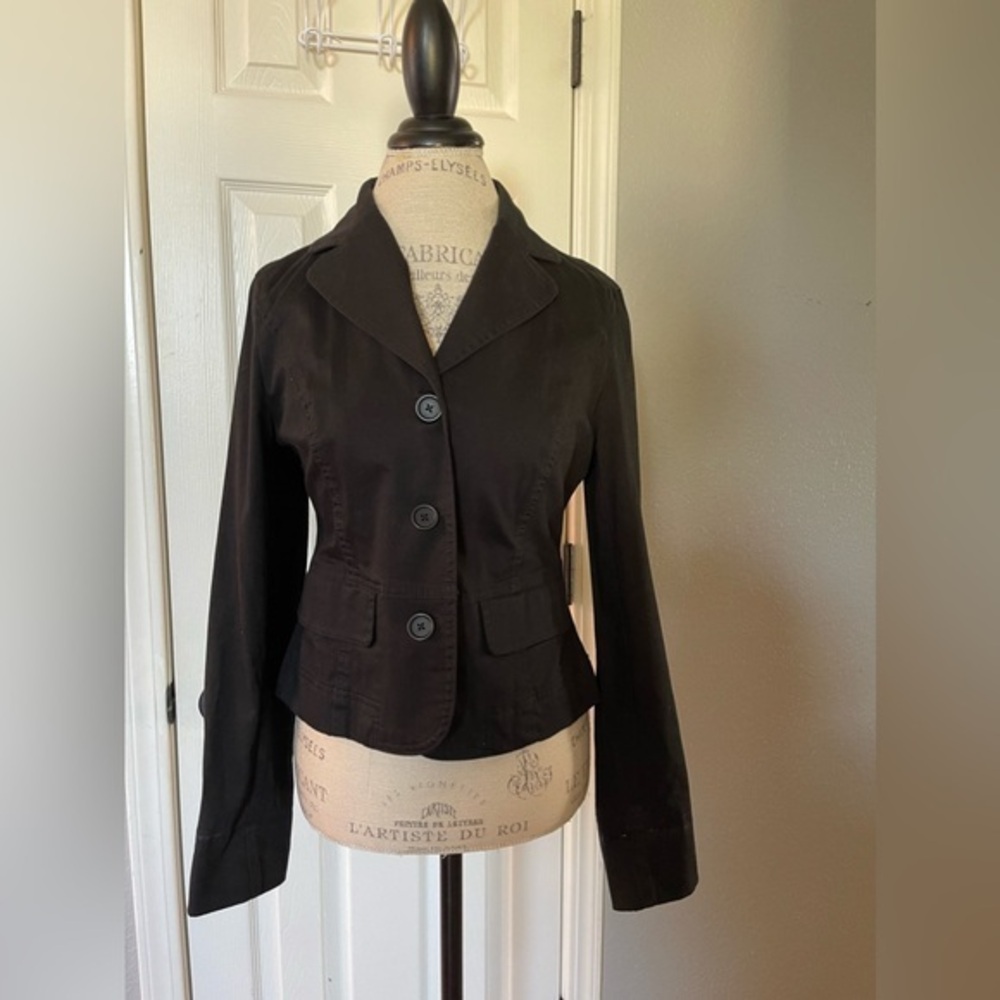 Ann Taylor Loft Black Three Button Blazer Size 6
